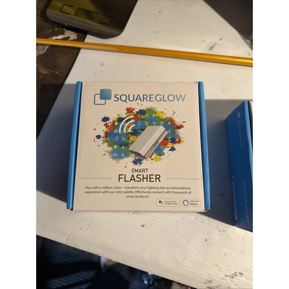 Open Box - SquareGlow Smart Flasher WiFi for Google Assistant or‎ Amazon Alexa